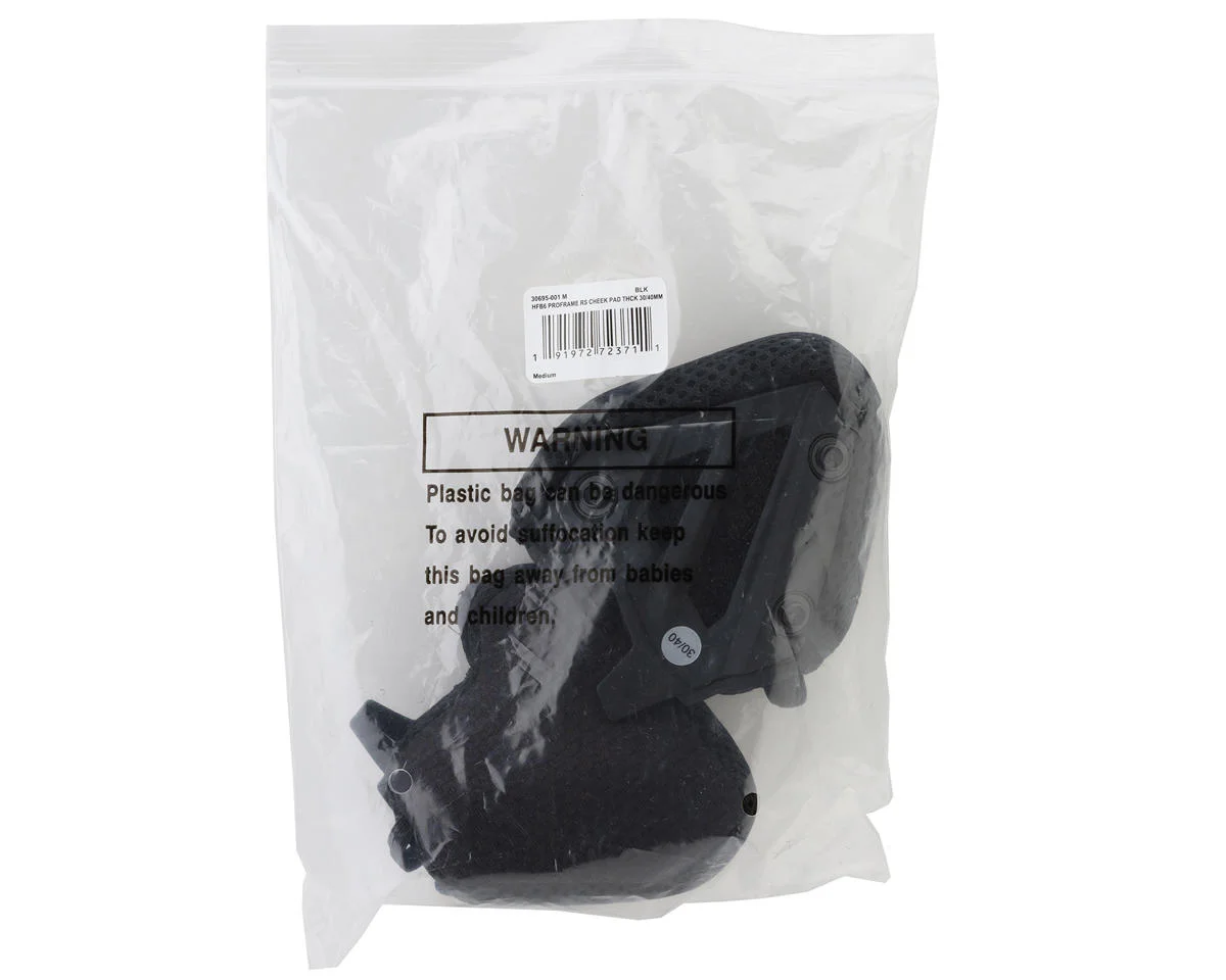 Fox Racing Proframe RS Thick Cheek Pad (Black) (30/40mm) (M)